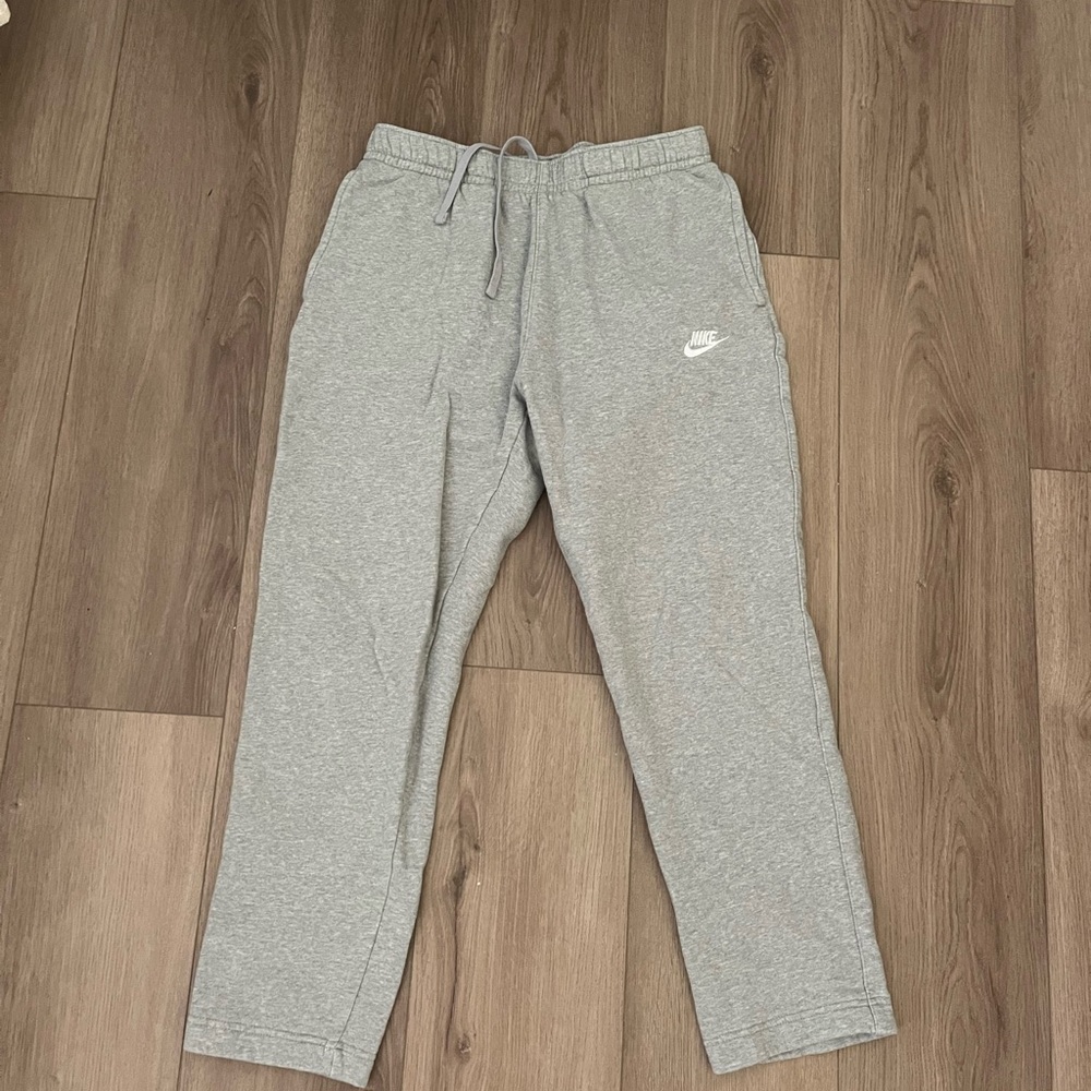Nike Gray Joggers Elastic Waistband Cotton Blend